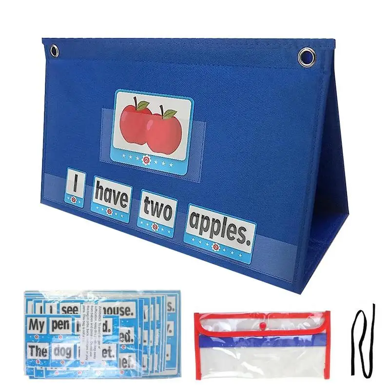 

Literacy Learning Cards Sturdy Sentence Strips And Pocket Charts Montessori Educational Toy With 36 Word Cards Desktop Pocket