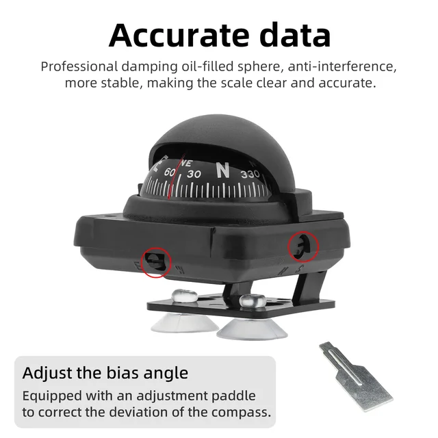 Boussole Pour Voiture, Boussole Numérique Pour Voiture Véhicule