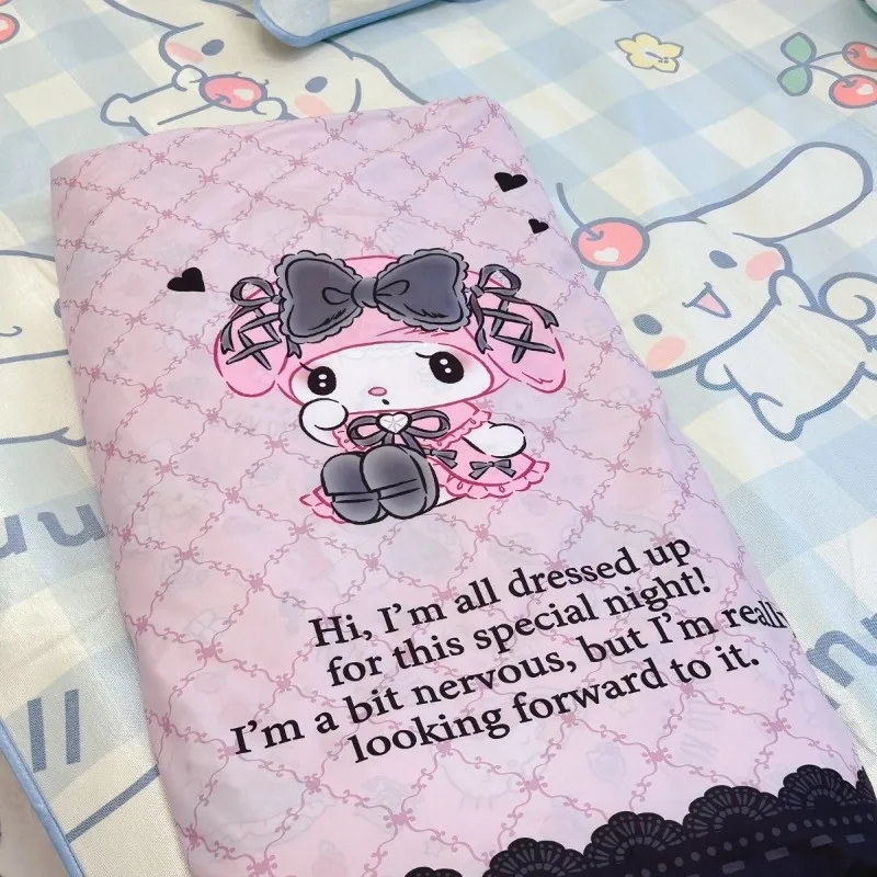 

150 × 200 Sanrio kawaii My melody аниме периферийный пододеяльник тонкий Односторонний на молнии с фиксированным ремешком пододеяльник из микрофибры подарок