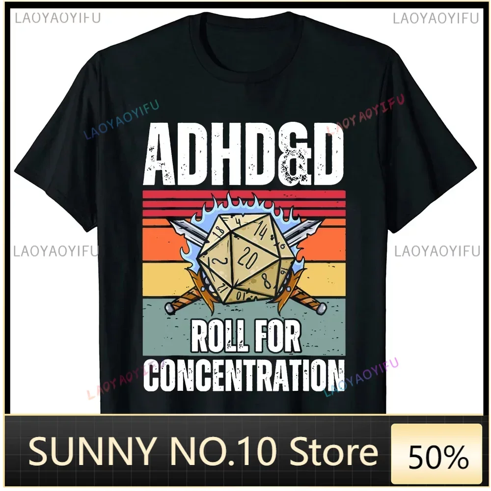 thumbnail image 1 of Camiseta de verano con diseño de dragón, dados, rol, mazmorras, DM, para jugadores y concentrados, regalo de ropa de calle, 1 of 4