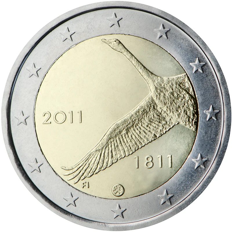 Finlandia 2011 Moneta Commemorativa Banca Della Finlandia 200 ° Anniversario 2 Euro Unc