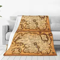 Map Of Tamriel - Elder Scrolls Iv Oblivion Blankets Flannel Super Soft Sofa Throw Blankets For Couch Bedding Throws Bedspread 1