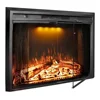 36 Inch Recessed Electric Fireplace Heater with Adjustable Flame and Crackling Sound Attractive Design TV Stands Bookshelves & 1
