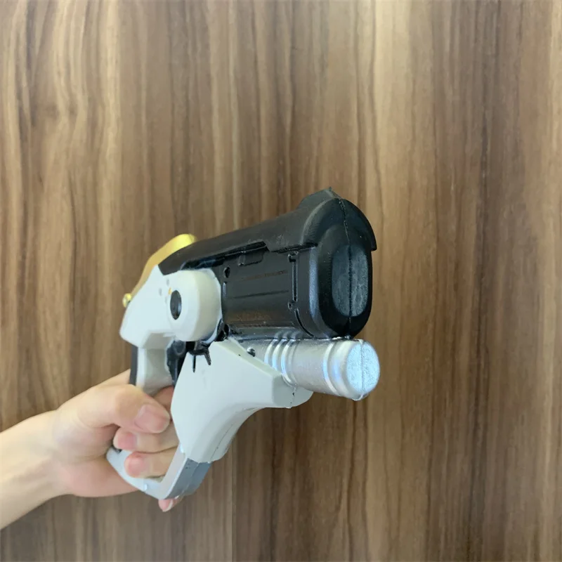 Game OW Angels Revolvers Weapon Gun 1:1 Cosplay Safety PU Gift Outdoor Toy Rubber Soldier 76  D. va Tracer No Shooting 4