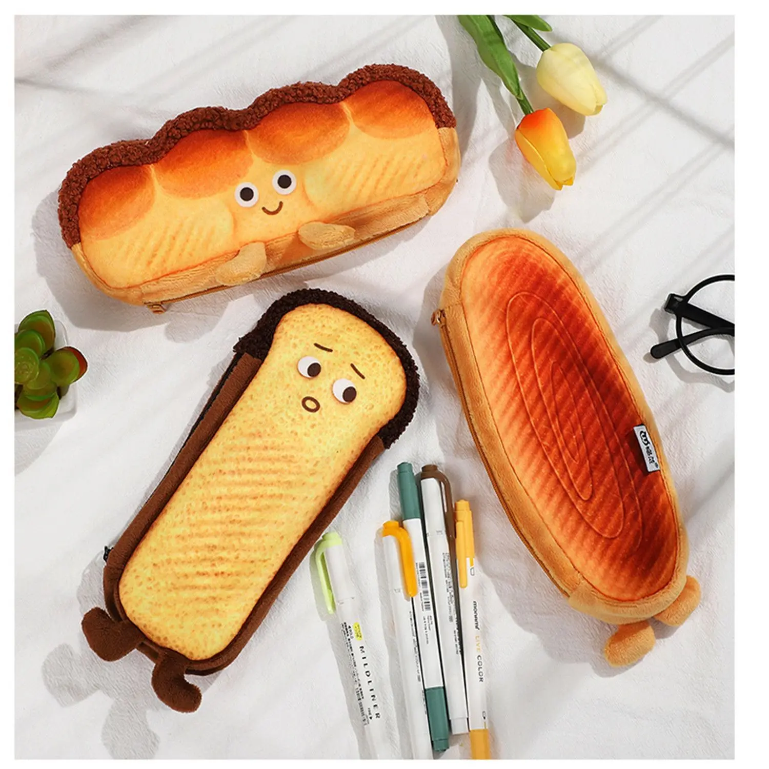 Gift Funny Large Capacity Cartoon Storage Bag School Supplies Pencil Case Stationery Box simple geometric series large capacity pencil case creative multifunctional double layer portable stationery bag school supplies