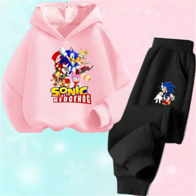 thumbnail image 1 of Ropa de bebé, ropa de abrigo para niño de 2 a 12 años, conjunto de sudadera con capucha, sudadera Sonic 2024 de primavera para niños, ropa para niña, madre e hijo, 1 of 5