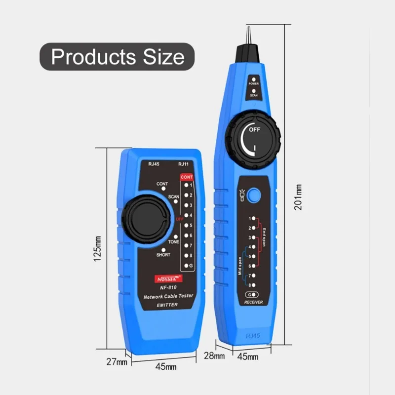 NOYAFA NF-810 Network cable tester PoE Ethernet cat5 cat6 Lan utp tester RJ45 RJ11 Telephone Wire Network Cable Tracker 2
