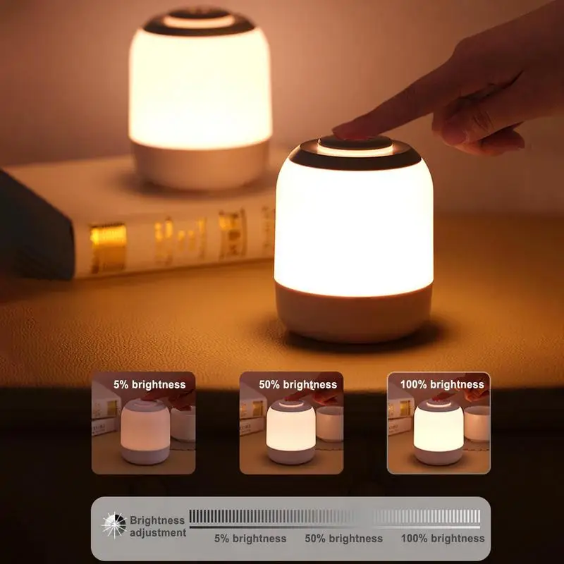 

Светодиодная Сенсорная лампа с USB-зарядкой, регулируемый прикроватный столик с регулируемой яркостью, светильник для детской комнаты, подарок, украшение для спальни, 3 цвета