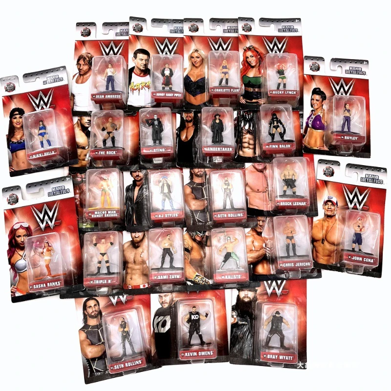 

Original Wrestler Alloy Figure WWER Nano Metalfigs Ornaments Accessories Tabletop Decoration Children Present