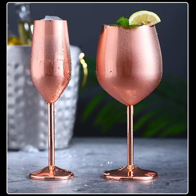 Nordic Drop Resistant Stainless Steel Wine Glass Tall Wine Glass Thickened  Metal Wine Glass Creative Bar Wine Glass Utensils