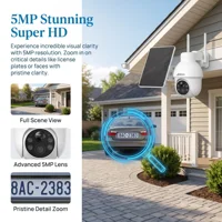 ANRAN 5MP caméra solaire de sécurité à domicile caméra de Surveillance Wifi couleur Vision nocturne détection humaine extérieure sans fil Audio bidirectionnel 3