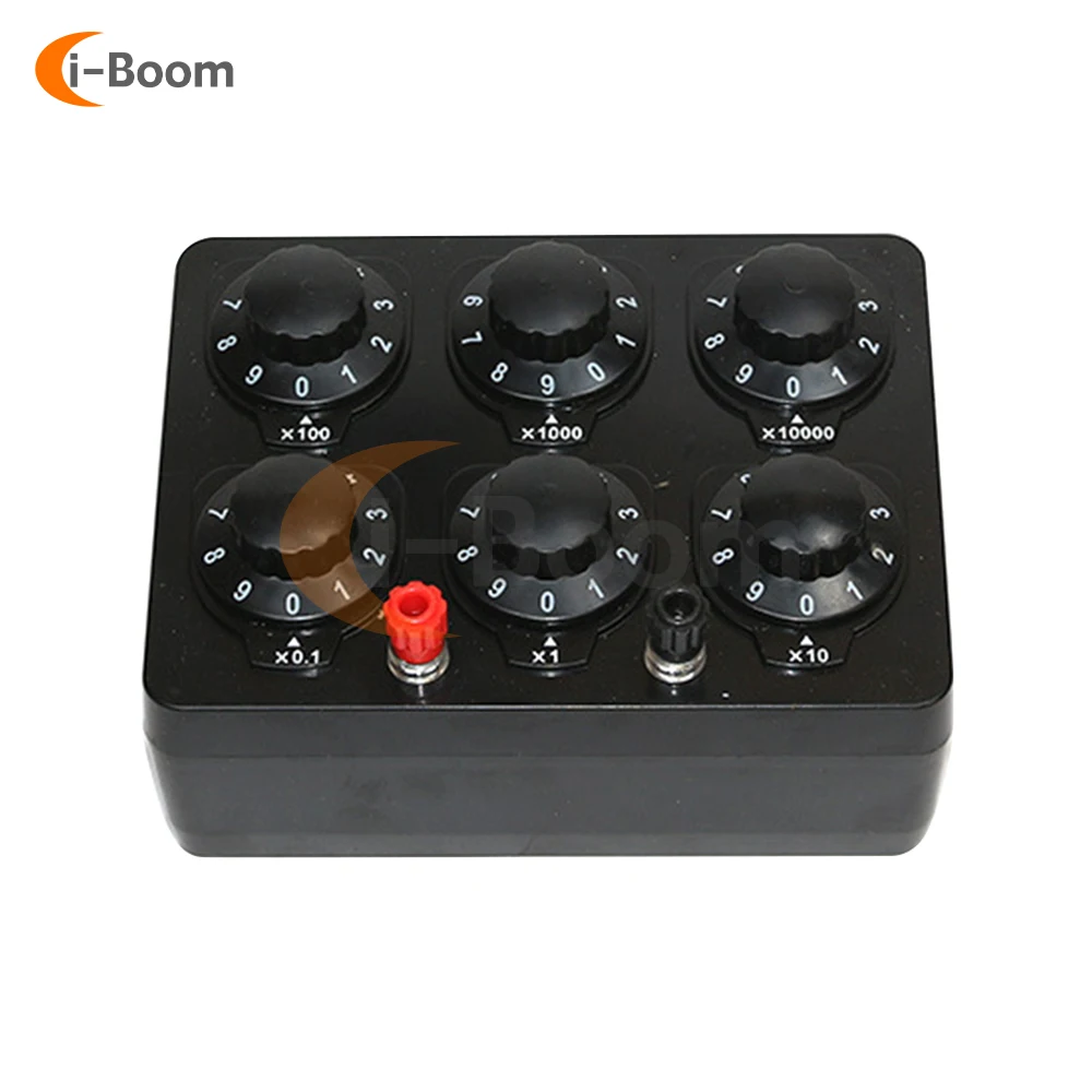 Resistance Box 0-9999.9&Omega; Adjustable Ohm Resistance Box Six Knobs Resistance Measuring Instrument High Precision Laboratory Teaching Instrum