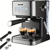 Aeomjk European Standard Semi-Automatic Espresso Machine 20 Bar, Professional Coffee Machine Cappuccino Latte Machine with Steam Milk Frother, Espresso Machine with 1.5L Detachable Water Tank 1