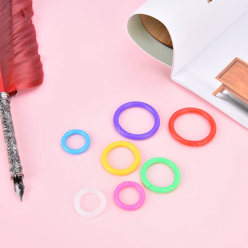 plastic Ring Binder 15-39mm DIY Albums Loose-leaf Book Hoops Opening Office Binding Photo Album Supplies 25Pcs/set