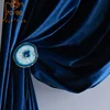 Velvet Klein Sapphire Blue Velvet Curtains for Living Room Bedroom French Window Balcony Float Window Villa Custom 1