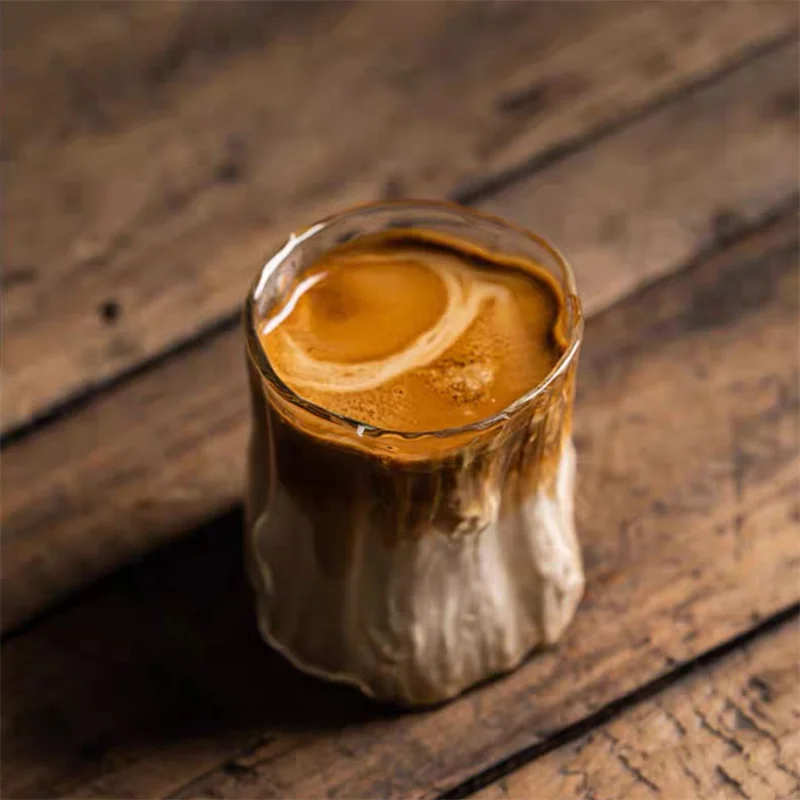 Stump-Shaped Glass Espresso Cups