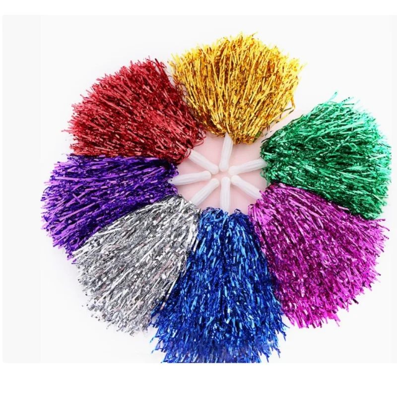 Cheerleader Handle Velvet Ball Hand Bouquets Cheering Props Aerobics Competition Gymnastics Dance Performance Team Sport 2pc 20g