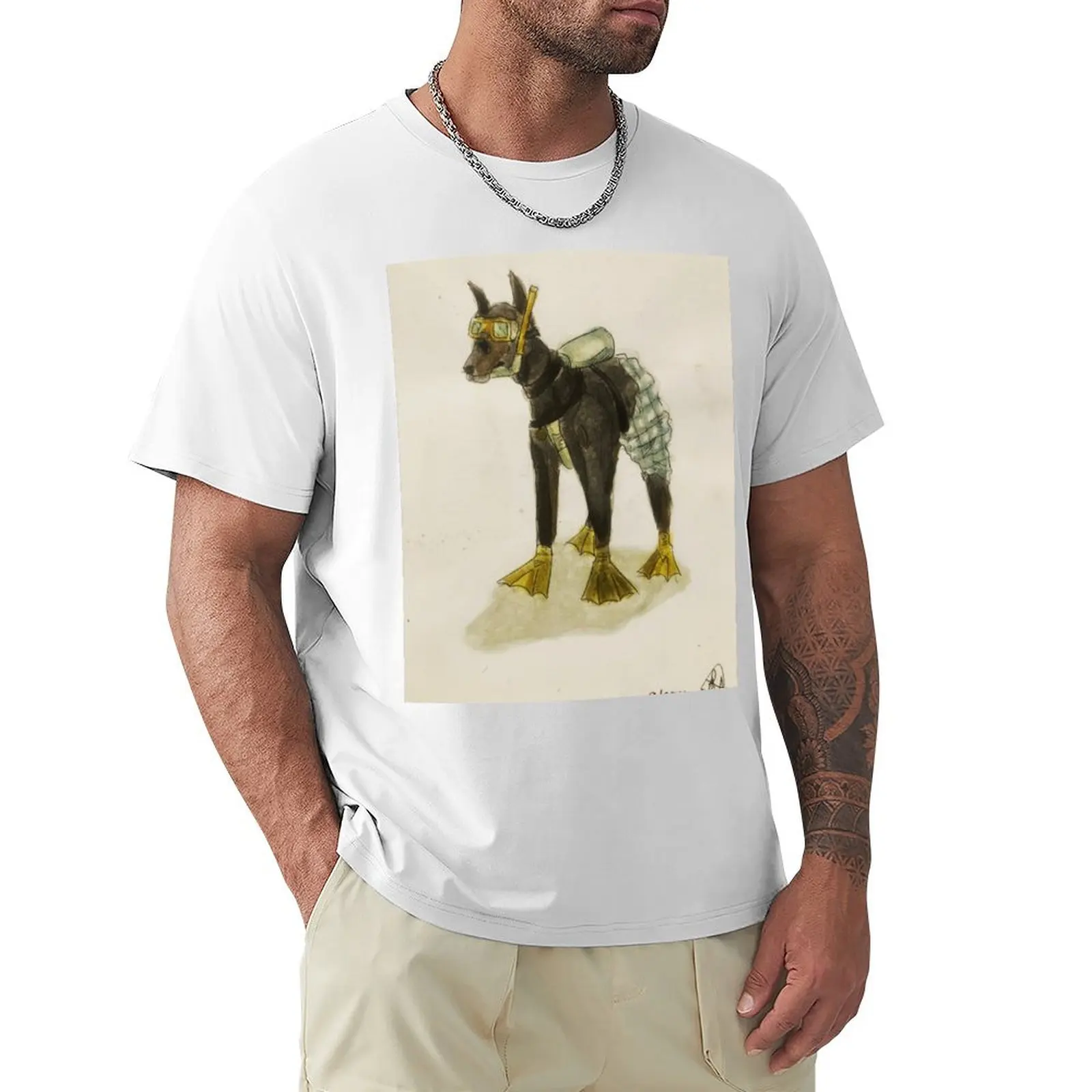 

Scuba Dog T-Shirt vintage clothes oversizeds mens graphic t-shirts pack