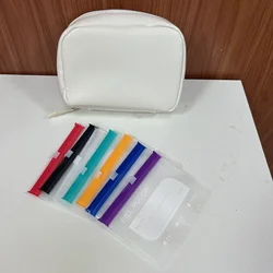 Compact Travel Pill Organizer Binder with Waterproof, Crush - Resistant Design and Writable Labels (WHITE)