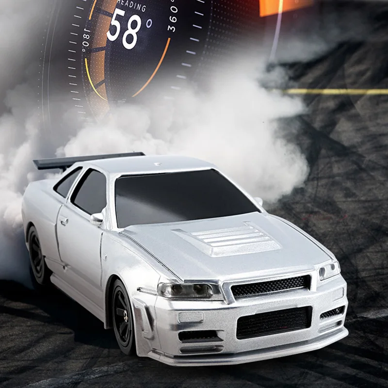 RC Drift Car High Speed 1/43 4WD Remote Control Car Four Wheel Drive Proportional Controlled Mini Racing Car Model 2.4G Boy Toy 2