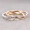 1/3PCS Thin Dainty Stackable Ring Mariasz Minimalist Full Eternity Band Cubic Zirconia Gold Color Plated Pave Rings for Women 1
