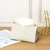 High-end Leather Tissue Box Hotel Room Home Living Room Light Luxury Creative Design Pumping Box Napkin Holder Car Tissue Holder 6