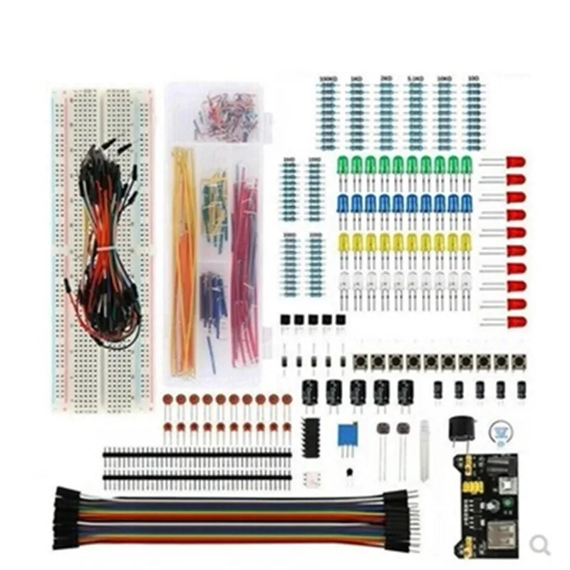1PCS 830홀 브레드보드 키트 MB-102는 UNO R3 부품 패키지에 적합하며 초보자를 위한 입문용 키트입니다.