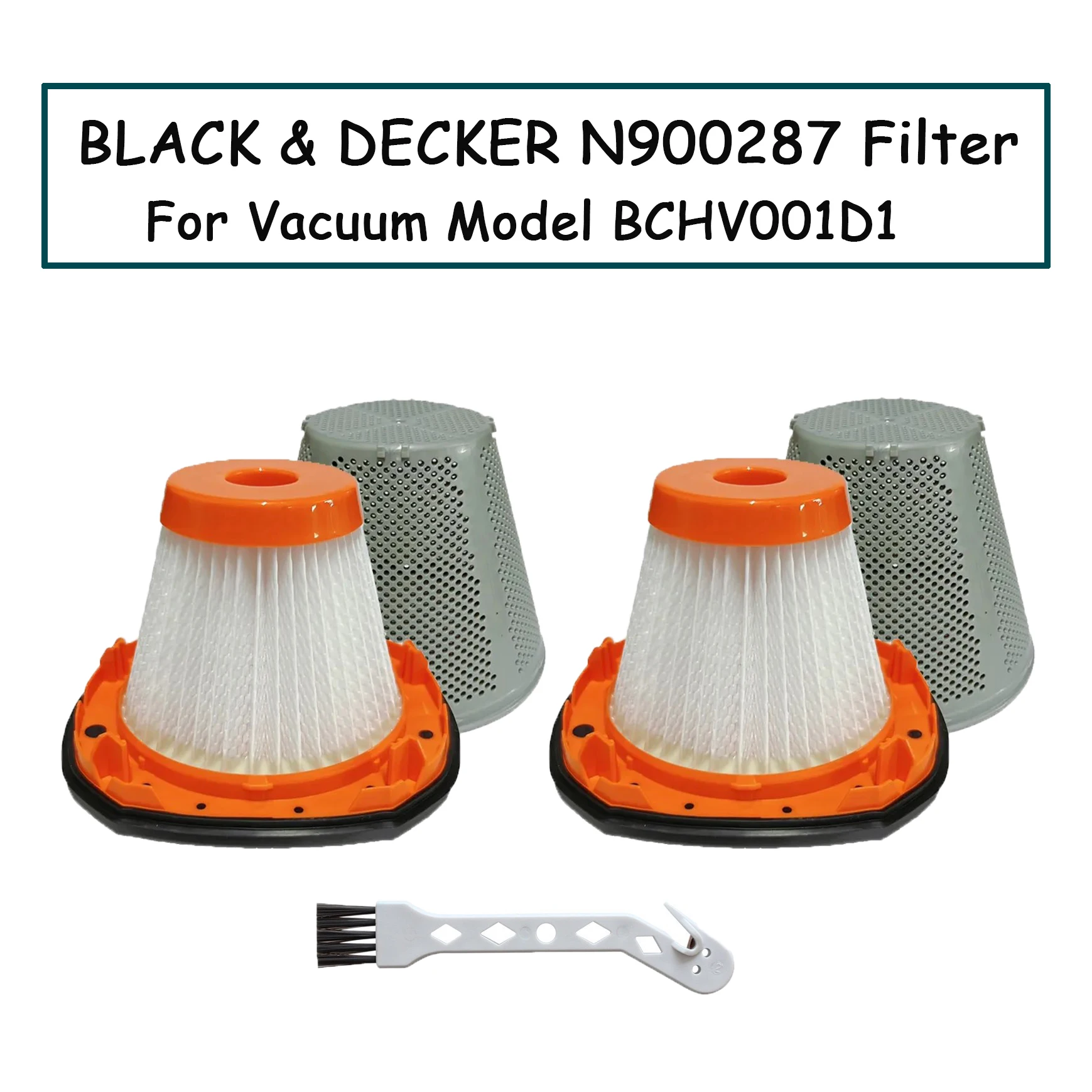 BLACK DECKER FLVD10-XJ Filtro di Ricambio Antipolvere, Compatibile con