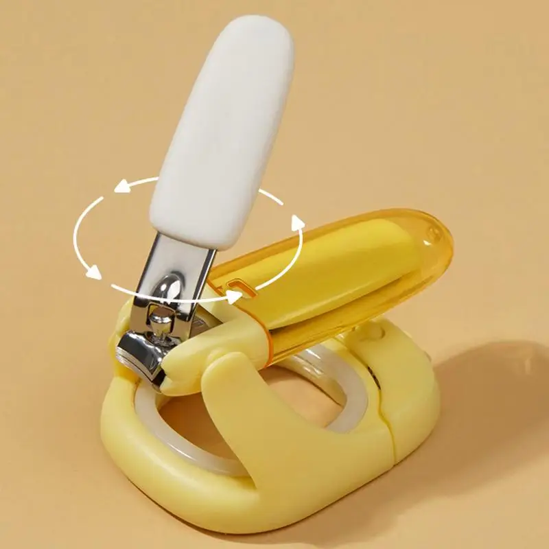 Baby Light Up Nail Clippers With Magnifier Splashproof Nail Trim Baby Fingernail Styling Tools Portable Babies Nail Scissors