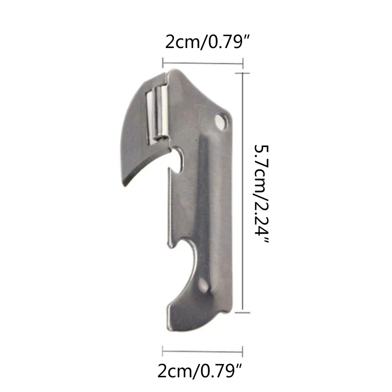 Polished Stainless Steel Can Opener Multi-function Stainless Steel Bottle Opener Foldable Anti-Rust