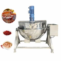 Bouilloire de cuisson à gaine inclinable 100 600L, gaz vapeur haute pression de qualité industrielle, électrique pour soupe de viande et d'os, certifiée CE 5