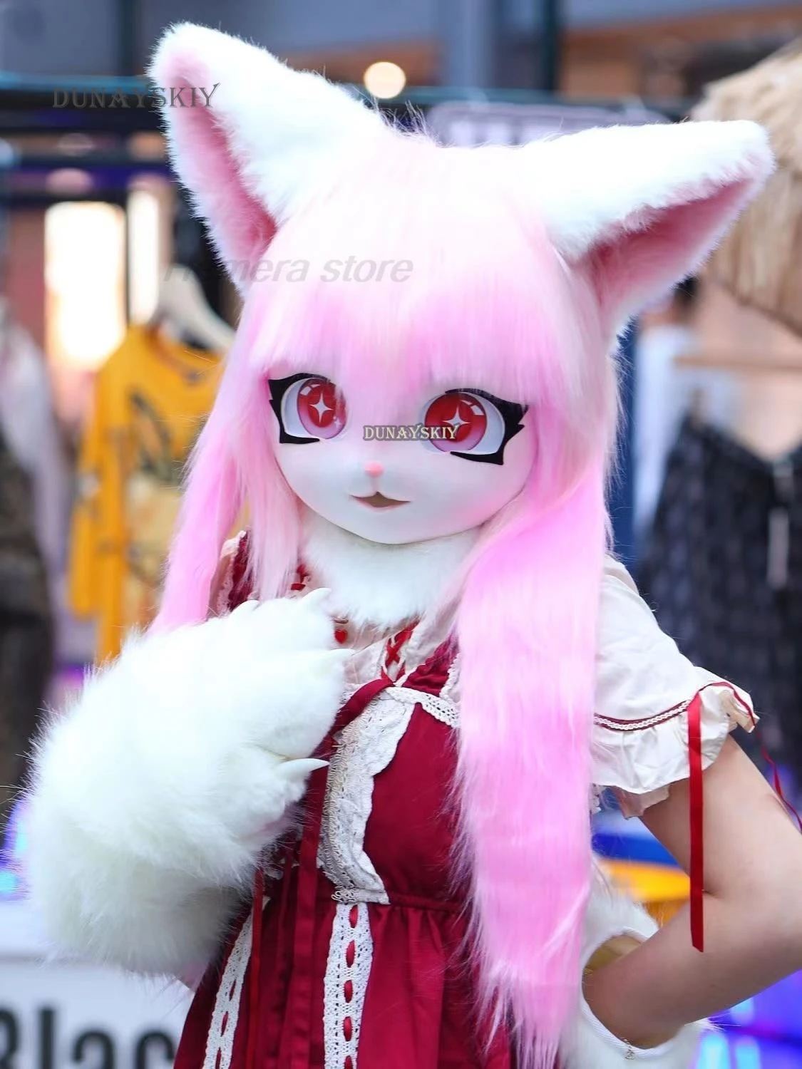 Fursuit Kigurumi Cute Furry Headsets Animal Cosplay Costumes Comiket Furries Rubbit Doll Cat Comiket Furries Doll costumes 4