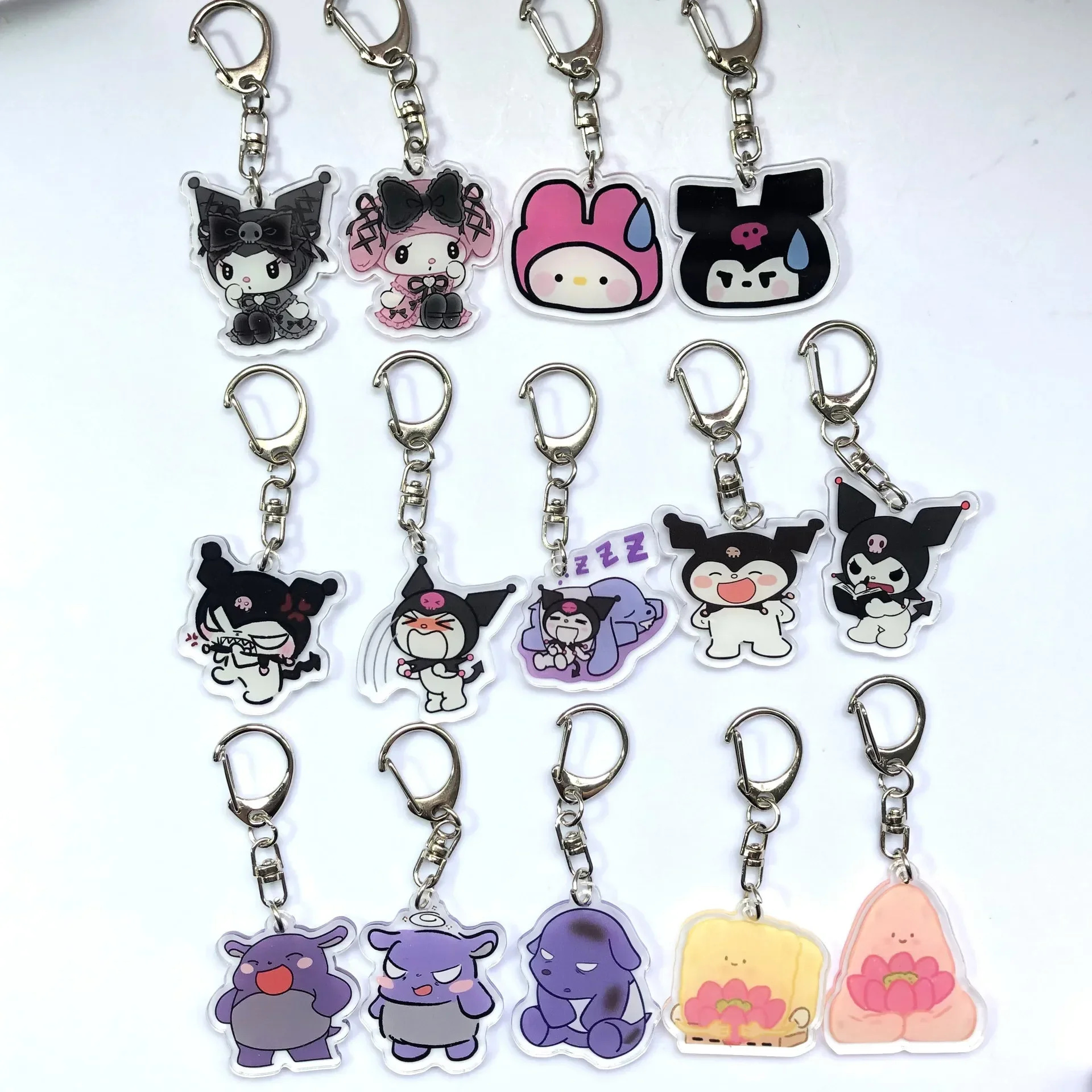 

Hot Selling Sanrio Cute Jade Guigou Kulomi Baku CP Couple Cute Key Chain Book Bag Hanging Jewelry Acrylic Hanging Jewelry