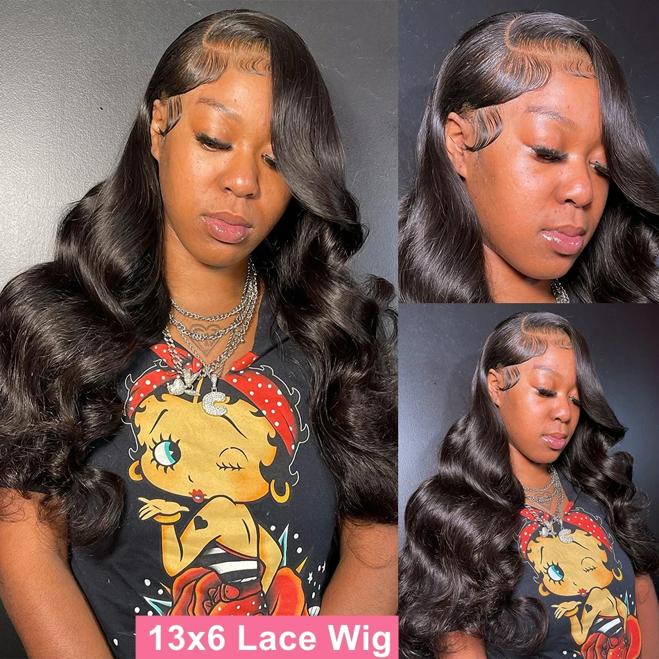 13x6 Hd Lace Frontal Wig Human Hair 30 Inch 13x4 Hd Transparent Lace Front Preplucked Black Body Wave Human Hair Wigs for Women 3