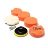 7/11pcsPolishing Sponge Plate Set Imitation Plush Waxing Grinding Cleaning Sponge Wheel Car Beauty Set Electric Drill Polishing 5