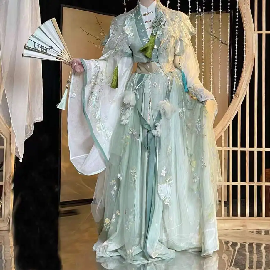 

TGCF Fengshi Cos одежда Xiaoqingniao старинная модная одежда Kefengshi Женская Xiangshi Qingxuan Cos Улучшенная ханьфу