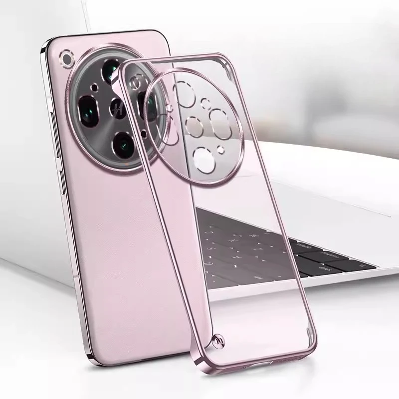 Ultra Plating Frameless Slim Transparent Hard Bumper Phone Case