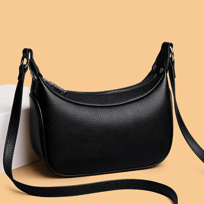 

Cowhide Bag 2023 New Women's Bag Leather Soft Leather Zero Wallet Fashion Versatile Messenger Multiple Coat Women Bag Handbags