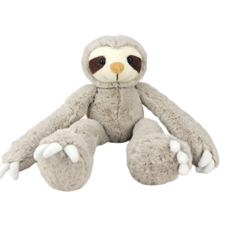Furry Sloths Cuddle Stuffed Toy Hugging Sloths Cotton Filled Loneliness Comfort Toy Toddler Kid Room