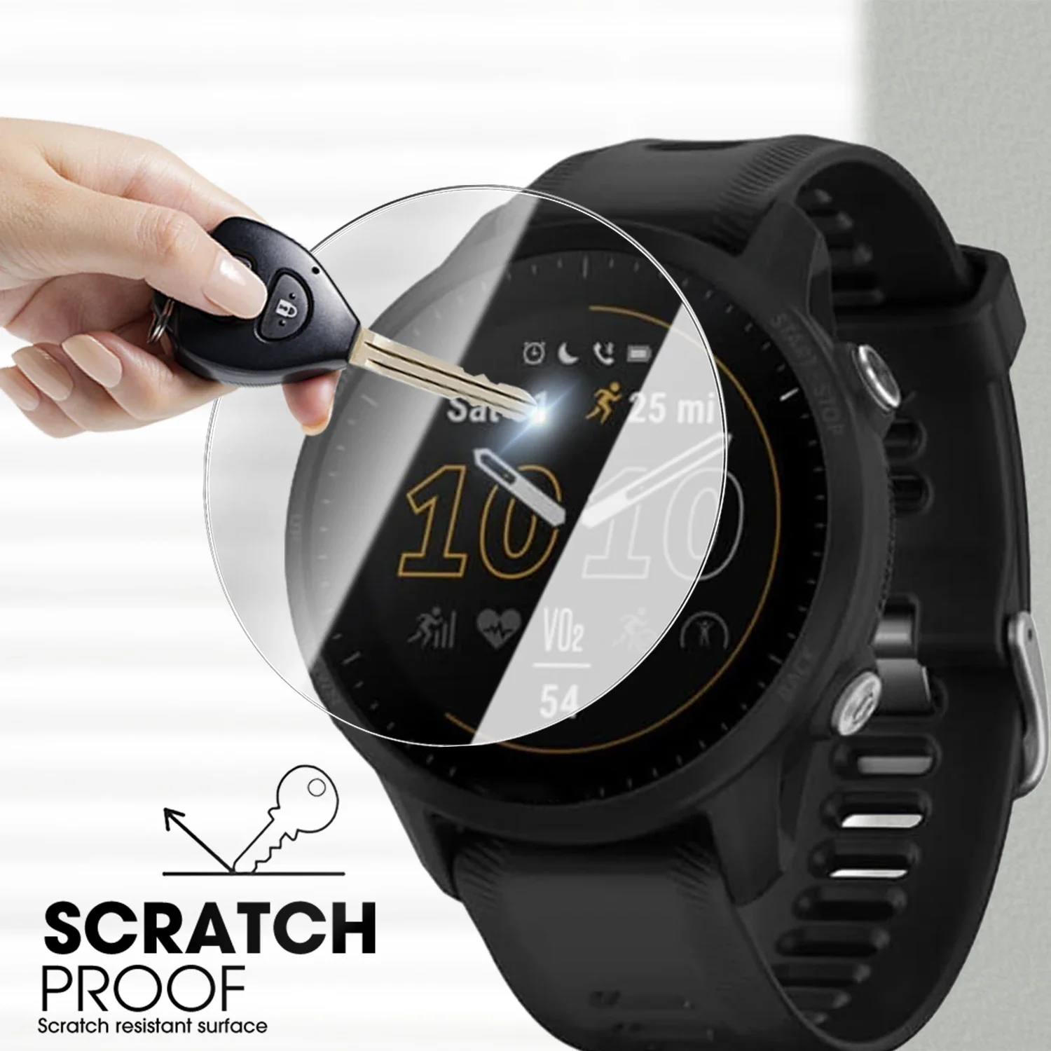 Tempered Glass for Garmin Forerunner 165 955 255 Quick Installation SmartWatch Premium Screen Protector for Forerunner 955 255