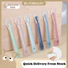 Food Grade Soft Silicone Baby Spoon Baby Cartoon Auxiliary Food Spoon Silicone Spoon Bite Resistant Feeding Tableware Set 1