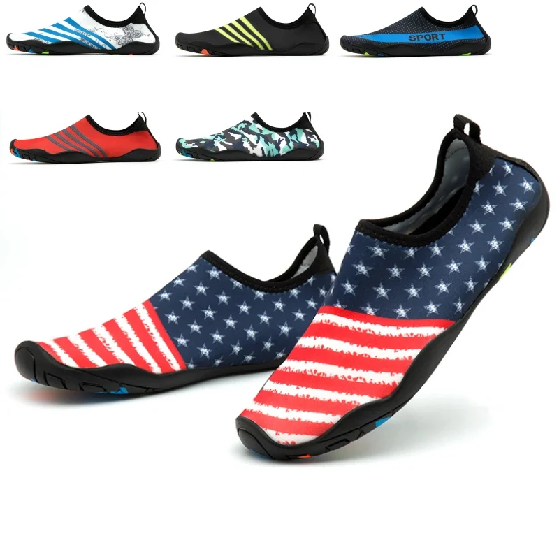 Quick-Drying Beach Water Shoes Unisex Swimming Aqua Slippers Seaside Barefoot Surfing Upstream Sneakers Women Men Light Sandals men women beach sandals comfortable breathable water shoes quick drying surfing shoes slip on aqua footwears wear resistance