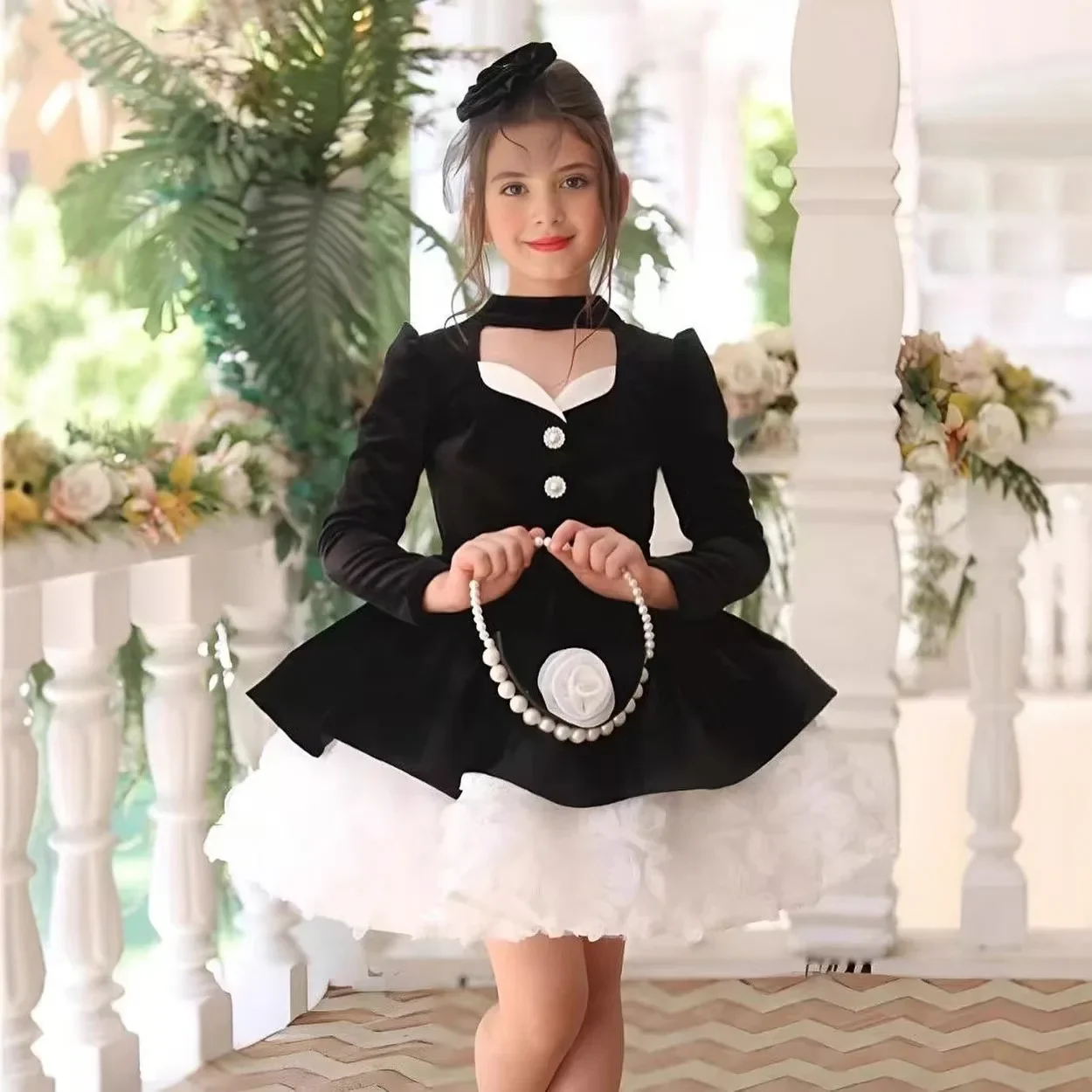 فستان فتاة الزهور لحفلات الزفاف وأول عيد الميلاد للأطفال فستان رسمي لحفلات الأميرة للمناسبات Fساتين اطفال سه