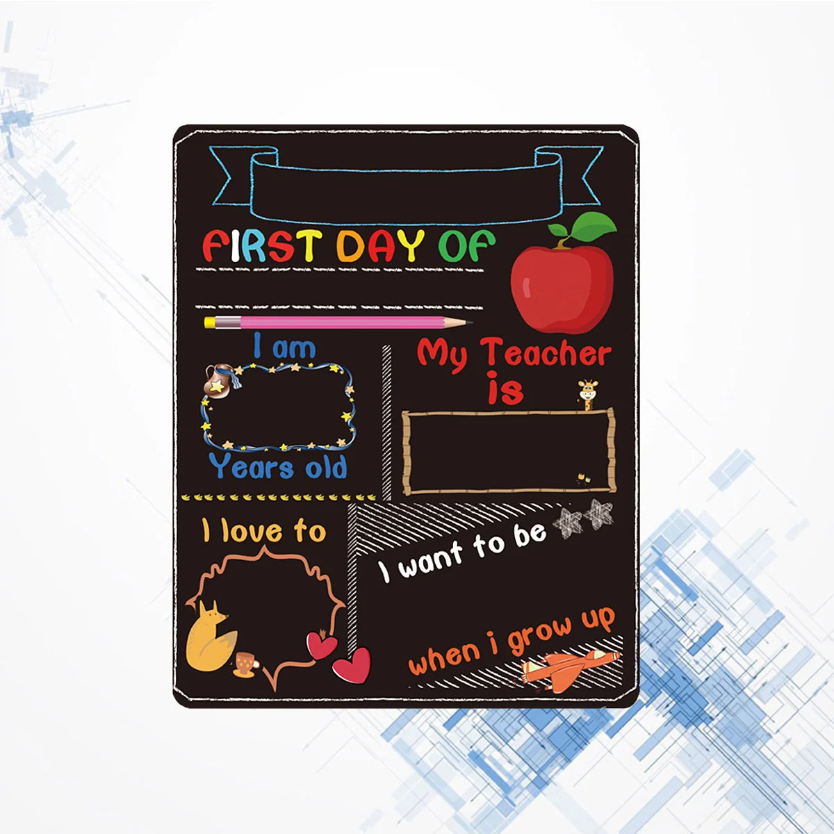 

Mini Chalk Board Signs for Food Blackboard Wood Blackboards Children Table Cartoon Writing with