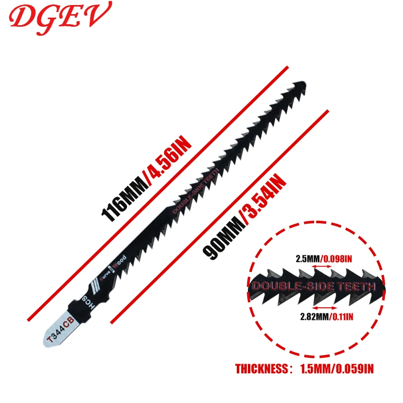 Efficient Curved Cutting Double-Sided Jigsaw Blades Set