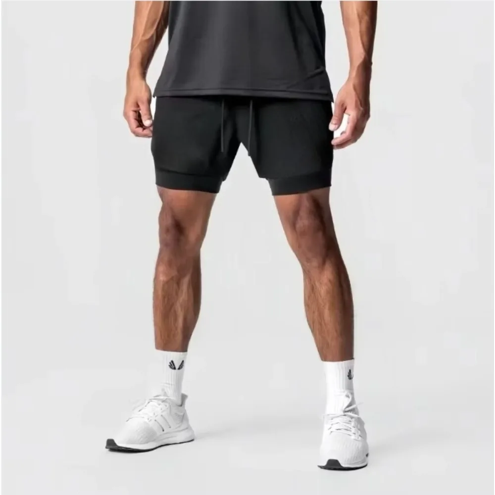 Jujutsu Kaisen Men's Double Layer 2-in-1 Shorts Gojo Satoru Toji Zenin Japanese Anime Summer Fake Two Piece Sports Shorts 5