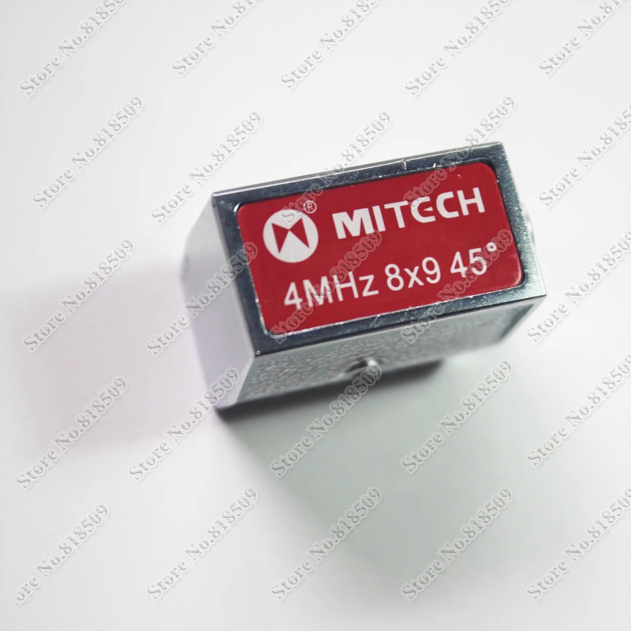 Mitech Each 2 pcs 4MHz 8x9mm 45 60 70 degree Angle Beam Probe Transducer for Ultrasonic Flaw Detector