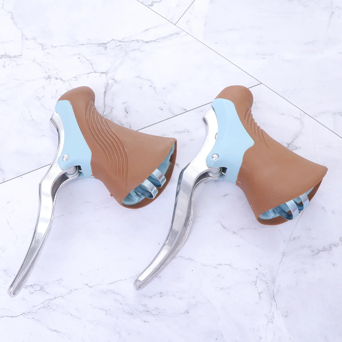 

1 Pair of Aluminum Alloy Handlebar Brakes Brake Handle Brake Lever for Fixed Gear Road Bike (Coffee)