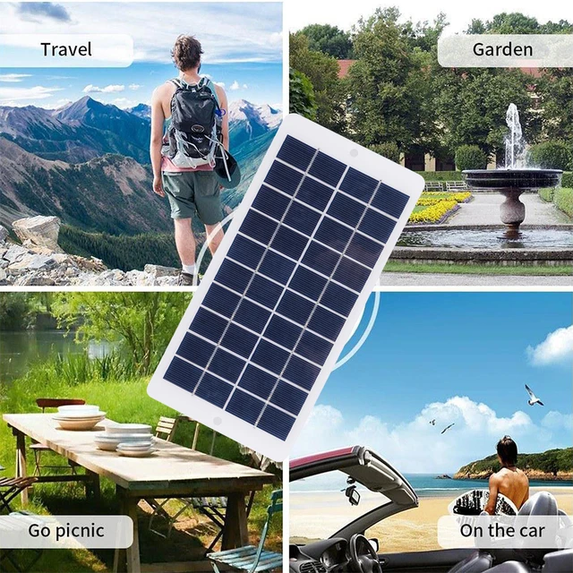 10W 5V Solar Panel Waterproof 900MA Solar Portable Charging Panel USB Output Lightweight Scratchproof for Tourism Camping Hiking 5