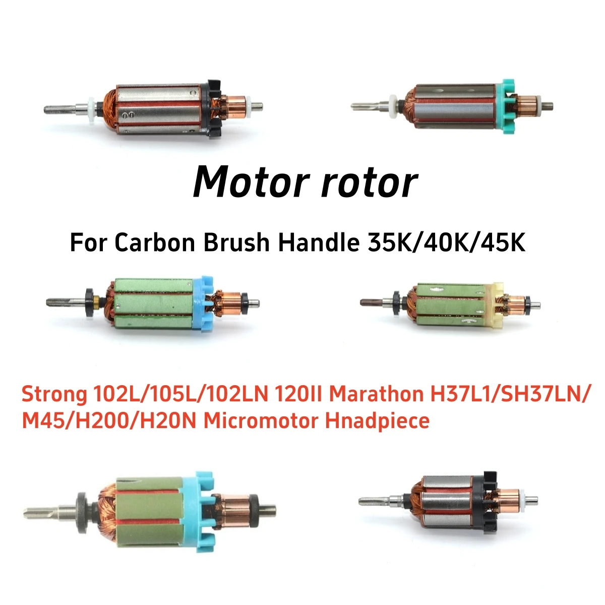 Micromotor Handpiece Motor Rotor Electric Manicure Nail Drill Handle Accessories For Strong 102L 105L Marathon H37L1 35K 40K 45K nail drill bits electric nail drill manicure set electric nail grinder electric motor dental drill accessories